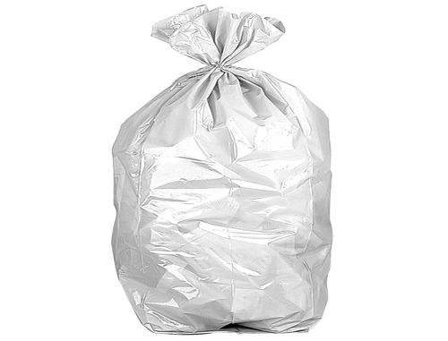Saco de lixo domestico branco com auto fecho 55 x 60 cm rolo de 15 bolsas , Branca , 76259 , 8422902000759